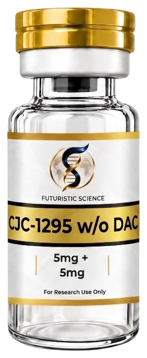 Cjc 1295 research peptide vial by Futuristic Science – For Research Use Only