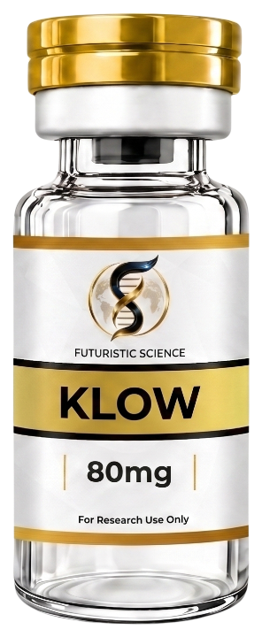 Klow research peptide vial by Futuristic Science – For Research Use Only
