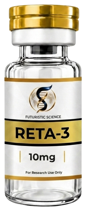 Reta 3 research peptide vial by Futuristic Science – For Research Use Only