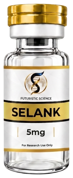 Selank research peptide vial by Futuristic Science – For Research Use Only