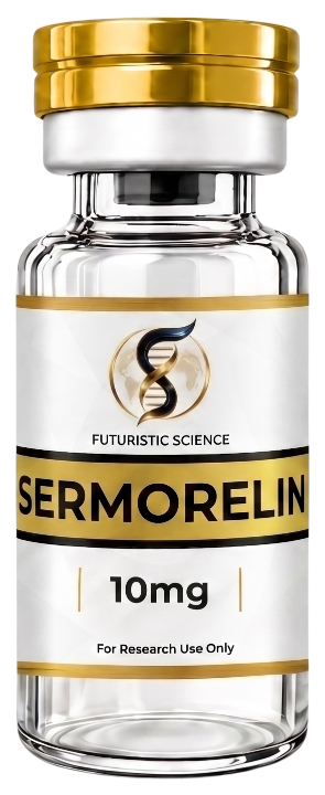 Sermorelin research peptide vial by Futuristic Science – For Research Use Only