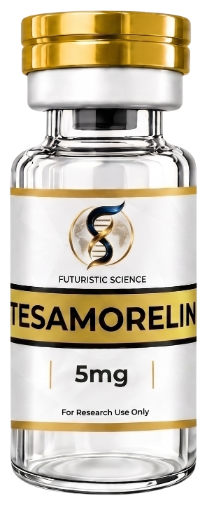 Tesamorelin research peptide vial by Futuristic Science – For Research Use Only
