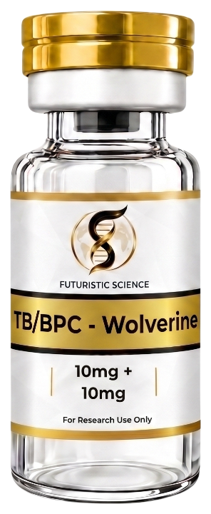 Wolverine research peptide vial by Futuristic Science – For Research Use Only